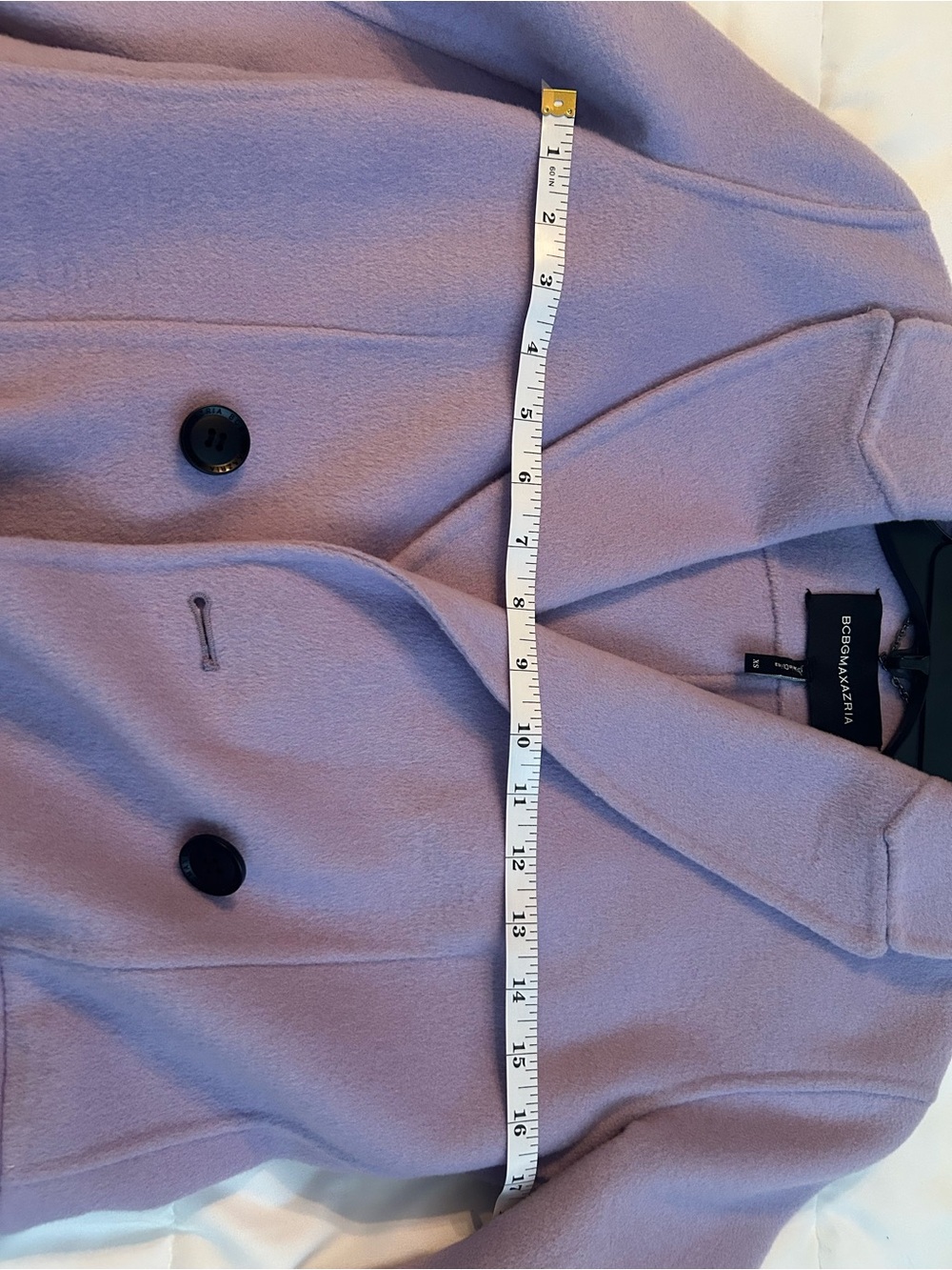 BCBGMaxAzria Lavender Long Wool-Blend Coat - Picture 7 of 8